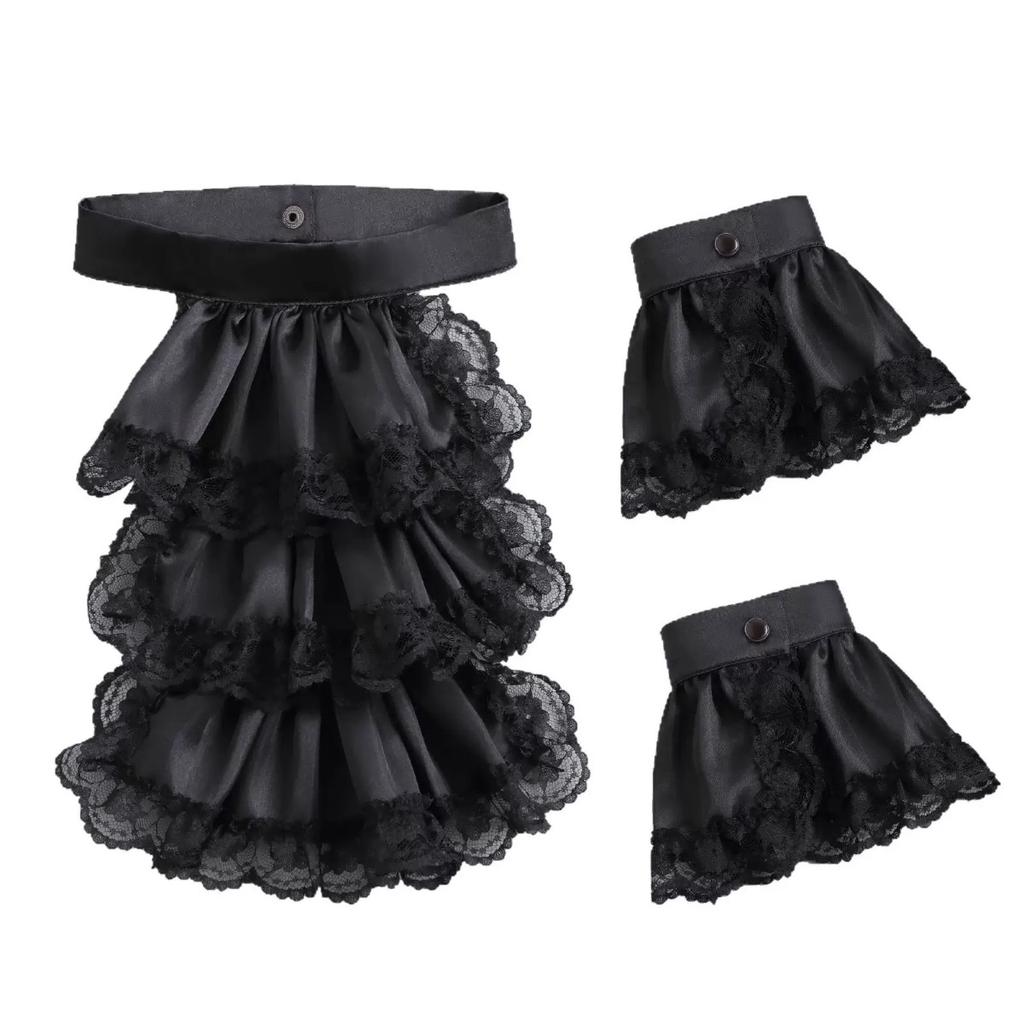 Vintage Victorian Costume Fake Collar Cosplay Accessory Detachable Shirt Collar False Blouse Top Women Clothes Accessories