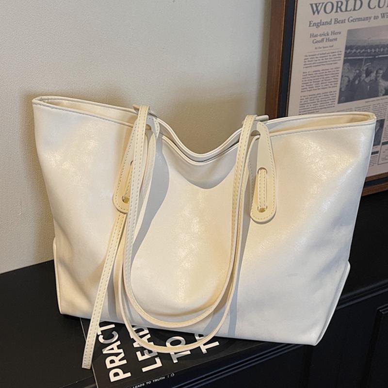 Large-capacity Hand-held Fashionable Tote Bag for Student Commuting and Class Use, Single-shoulder Bag