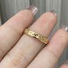 Guochao style plated 18k haute couture dragon scale pattern ancient ring Chinese style ins open ring