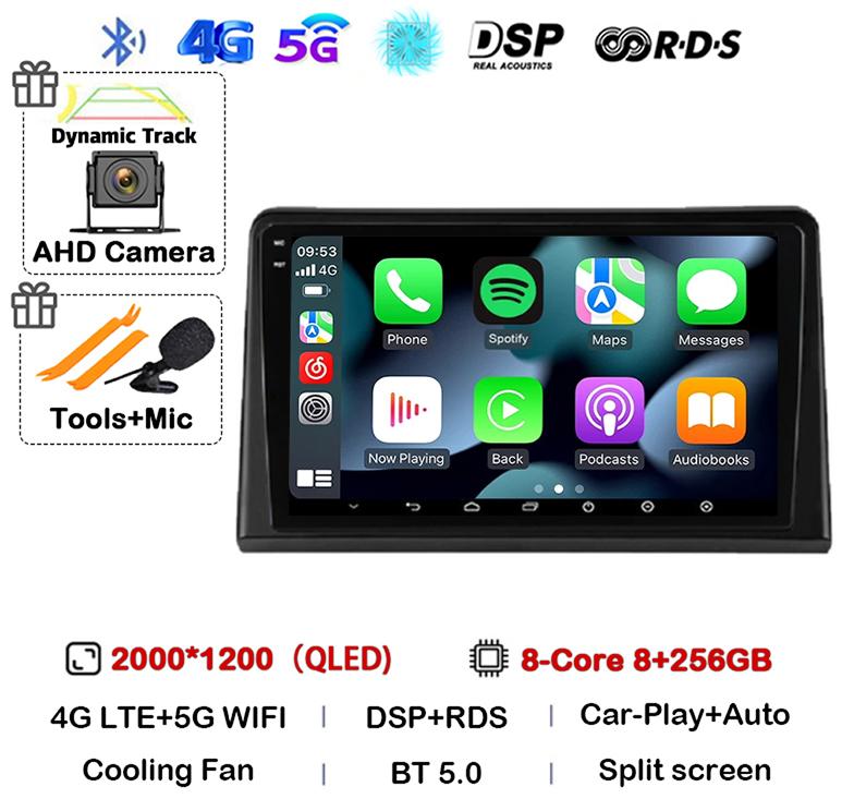 Android 14 Carplay Auto Car Radio For Renault Express 2021 Multimedia Video Player GPS Navigation Autoradio 360 Camera Stereo