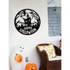 Spooky Halloween Metal Wall Decor Witch Dance Gothic Home Ornament