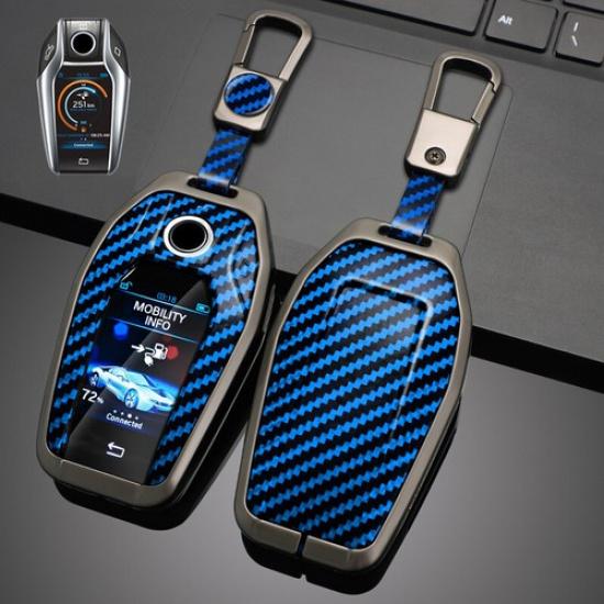 Zinc Alloy Leather Car Key Case Cover For BMW 5 6 7 I8 G30 X3 X4 X5 730Li 740Li