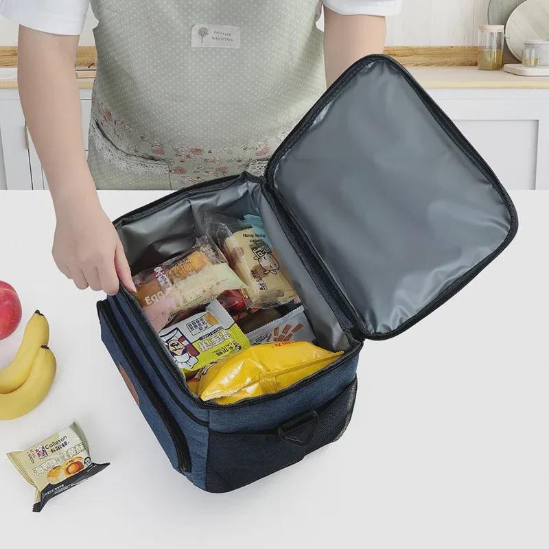 Cross-Border Leak-Proof PEVA Lunch Box Bag: Thick, Large Capacity, Portable & Insulated for Outdoor Use