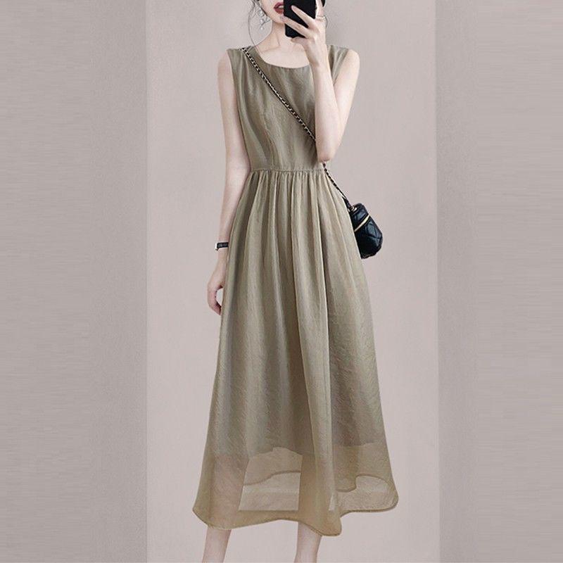 Elegant Sleeveless Age-Defying Summer Dress 2026 - French-Inspired Slim-Fit Skirt for Women