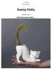 Creative Cat Tail Ceramic Succulent Pot - Cartoon Cactus Flower Vase