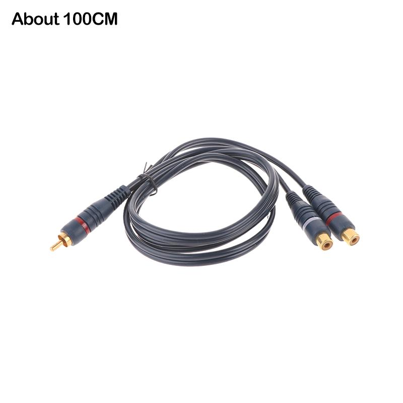 Distributor Converter Speaker Gold Cable Cord Line Cooper Wire 2 Rca Female To 1 Rca Male Splitter Cable Audio Splitter