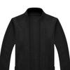 Men Sweater Coat Solid Color Soft Warm Breathable Stretchy Open Stitch Cardigan Long Sleeves Turn-down Collar Sweater Jacket Men Clothes