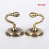 2PCS Metal Curtain Holdback Wall Tie Back Hooks Zinc Alloy Hanger Holder Multi-Purpose Hanging Hook Window Curtain Holder