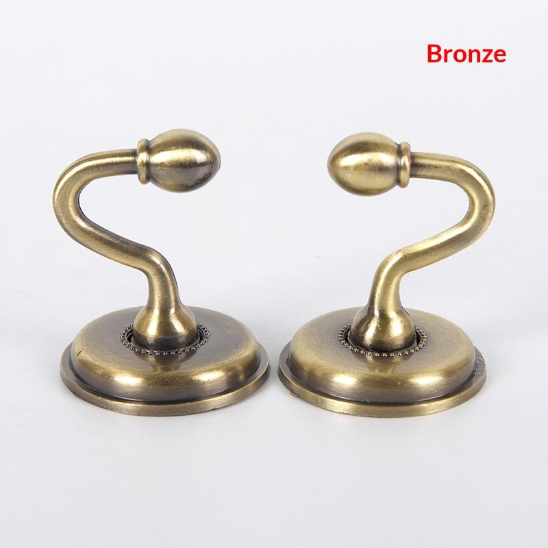 

2PCS Zinc Alloy Curtain Holdback Hooks Metal Wall Mount Hanger Holder for Window Drapes Living Room Strong Support