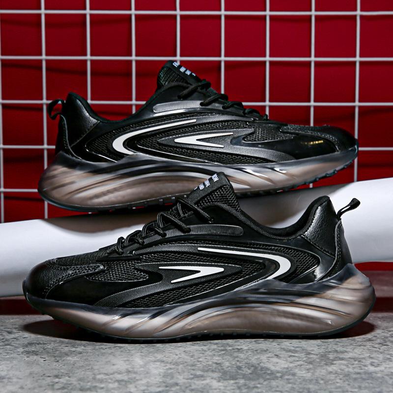 

Кроссовки мужские летние новые повседневные туфли на толстой подошве модные дышащие сетчатые туфли-лодочки мужская модная обувь 44