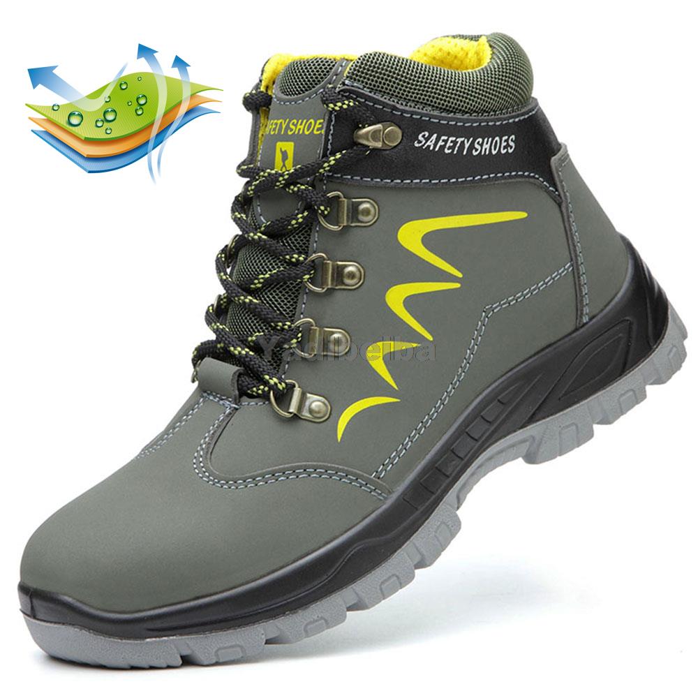 Bezpečnostní pracovní boty pro muže Vodotěsné bezpečnostní kotníkové boty Ocelová tužinka proti rozbití Zimní boty Muži Stavební pracovní boty