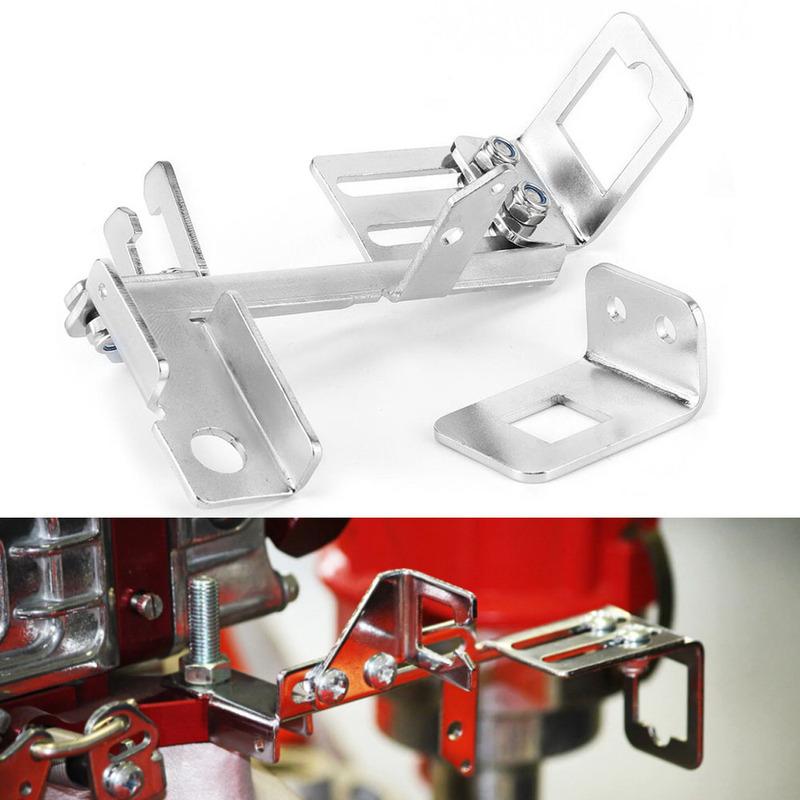 Automotive Products Car Accessories Silver Steel GM Throttle Cable Bracket Kickdown Fit for Chevy SBC BBC Holley Car Support