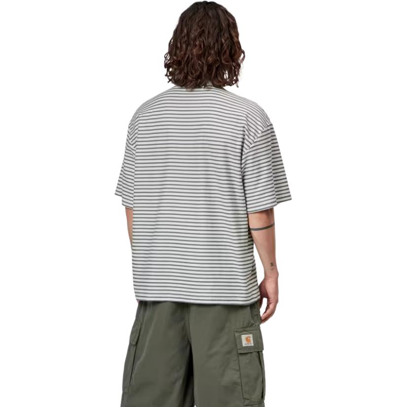 Carhartt WIP SS26 S/S Dupree T-Shirt Loose Fit C Logo Embroidered Striped Tee Unisex Tops I036854-3SF-XX