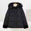 Winter new women's fashion big fur collar down cotton clothes with detachable sleeves and cotton-padded coats on both sides