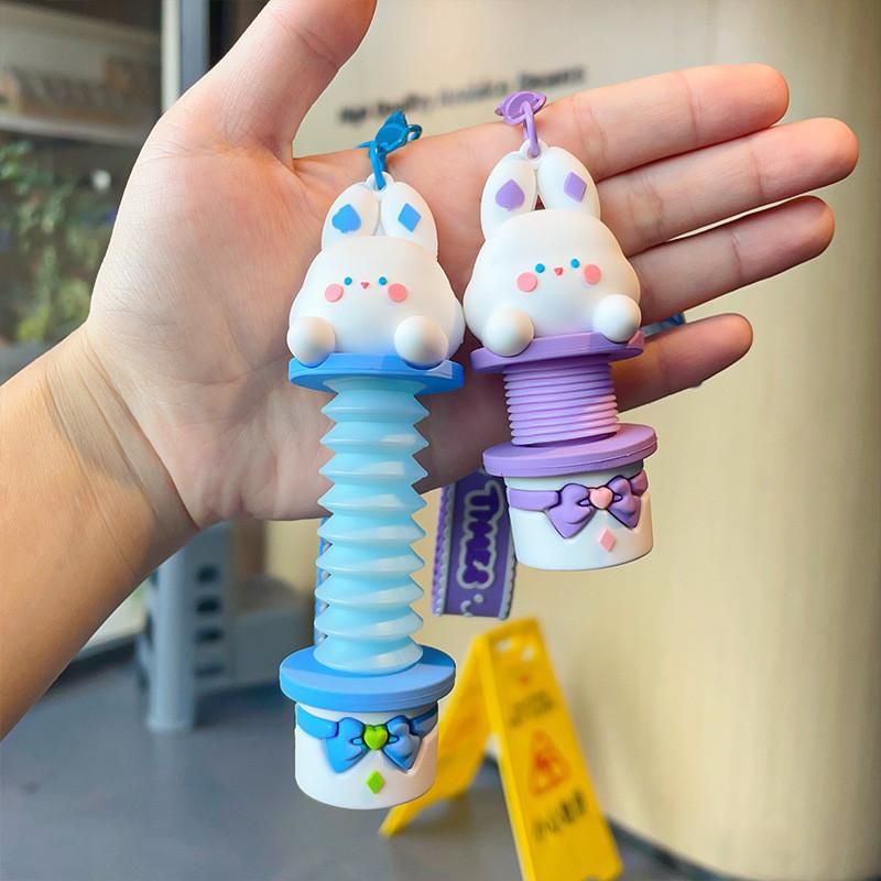 Bunny Circus Purple Keychain Fun Silicone Gift For Birthdays Holidays And Parties