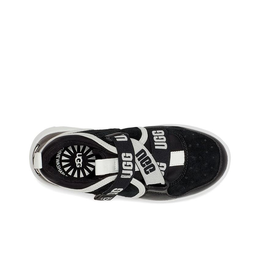 UGG Cloudlet Sneaker Comfortable Breathable Casual Running Shoes Kids Sneaker Black White 1107979K- BWHT