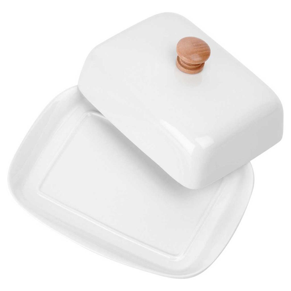BUTTER DISH CERAMIC BUTTER DISH WHITE 139678