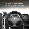 Housse de volant texturée fibre de carbone mate suédée adaptée pour Peugeot 206 208 3008 308 207 307 2008 508 5008 407 107 Partner Rifter