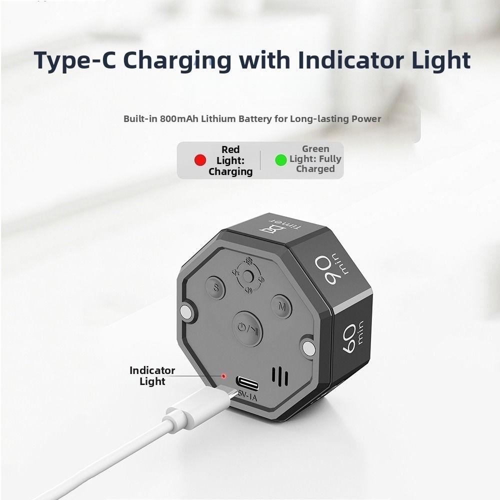 Magnetic Gravity Sensor Timer Smart Cube Timer Mini Kitchen Timer  Student