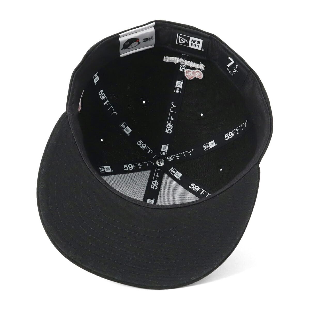 キャップ New Era Kids HELLO KITTY X New Era 5950 Ball Cap Black Cap 59FIFTY Hello Kitty Collaboration Black 7 5950 KITTY