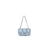 New Lee Fabric One Shoulder Handbag, Crossbody Bag Women's Blue Denim & White LE250133M