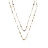 Sweet Cool Spice Bohemian Long Necklace Vintage Vintage Double Layer Flower Beaded Necklace Personality Niche Necklace