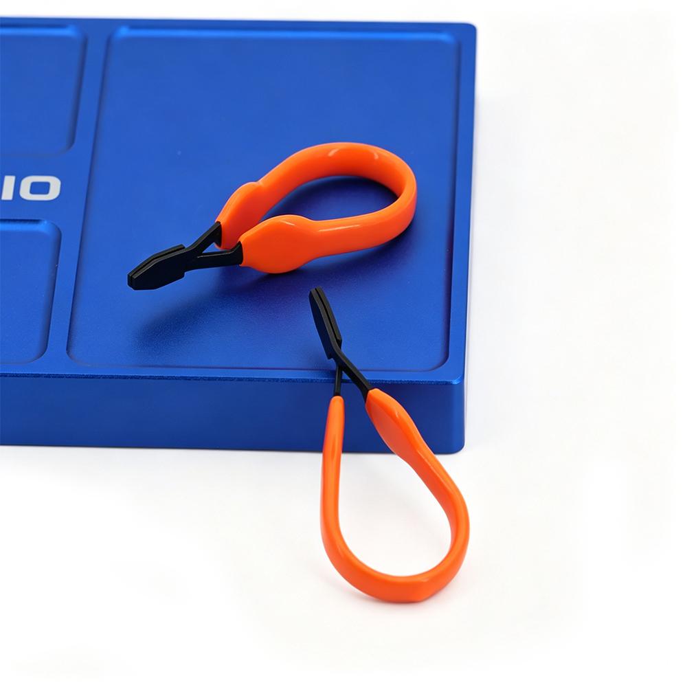 Hackle Pliers High Carbon Steel Ergonomic Non-slip Handle Fly Tying Pliers Feather Clips for DIY Fly Fishing Lure Making
