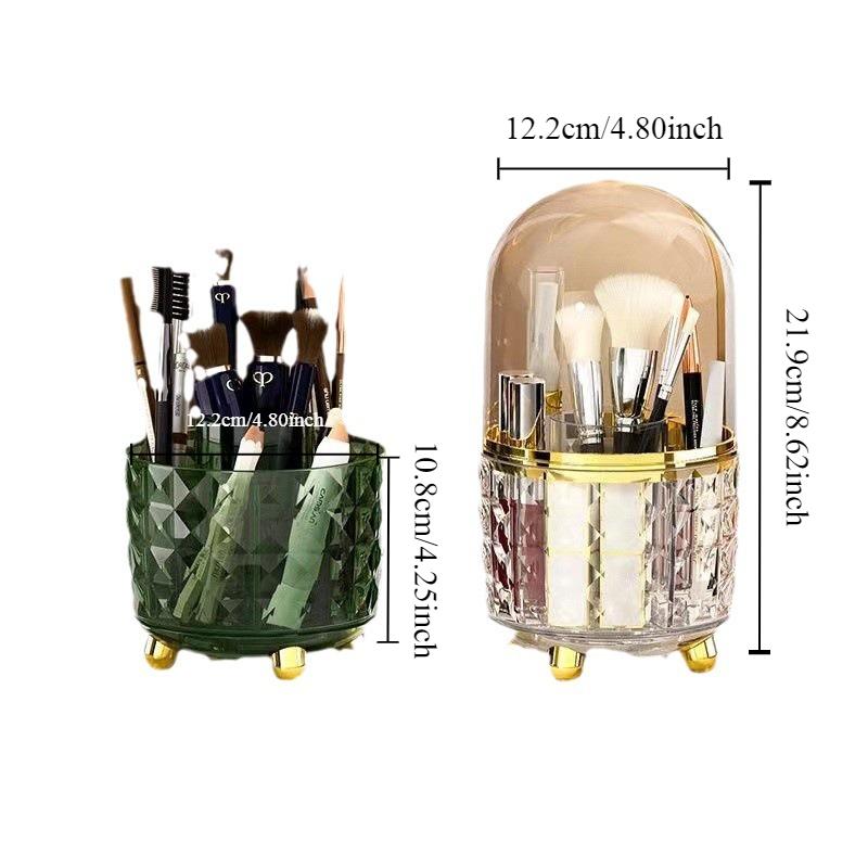 Organizér štětců na make-up Rotační prachotěsný štětec na štětec na obočí Držák na tužky na stolní kosmetické rtěnky Úložný prostor