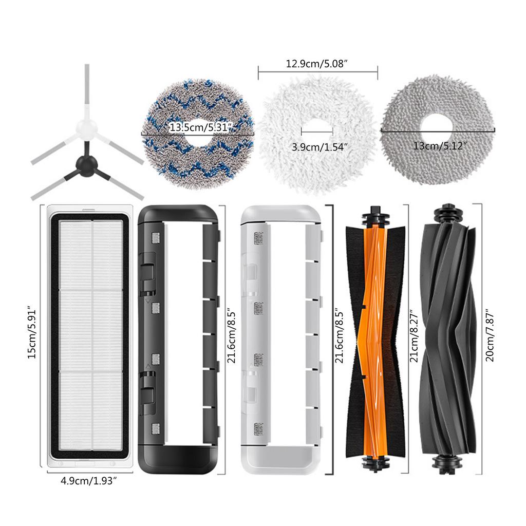 Main Brush Robot Vacuum Cleaner Accessories for W10S Sweeper Replacement Main Brush Roller Filters Mop Cloth Side Brush