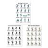 3Pcs Seated Tai Chi Practice Poster for Seniors Balance Stability Training