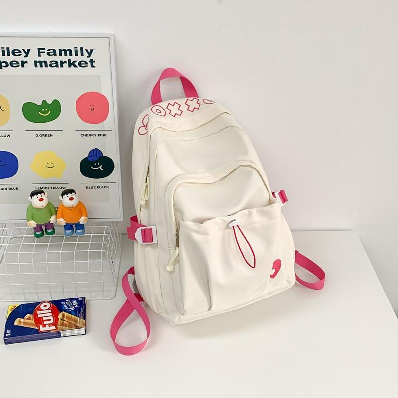 Fresh  Sweet and Cute Girly Japanese Campus Backpack Simple and Versatile Junior High School Students Backpack