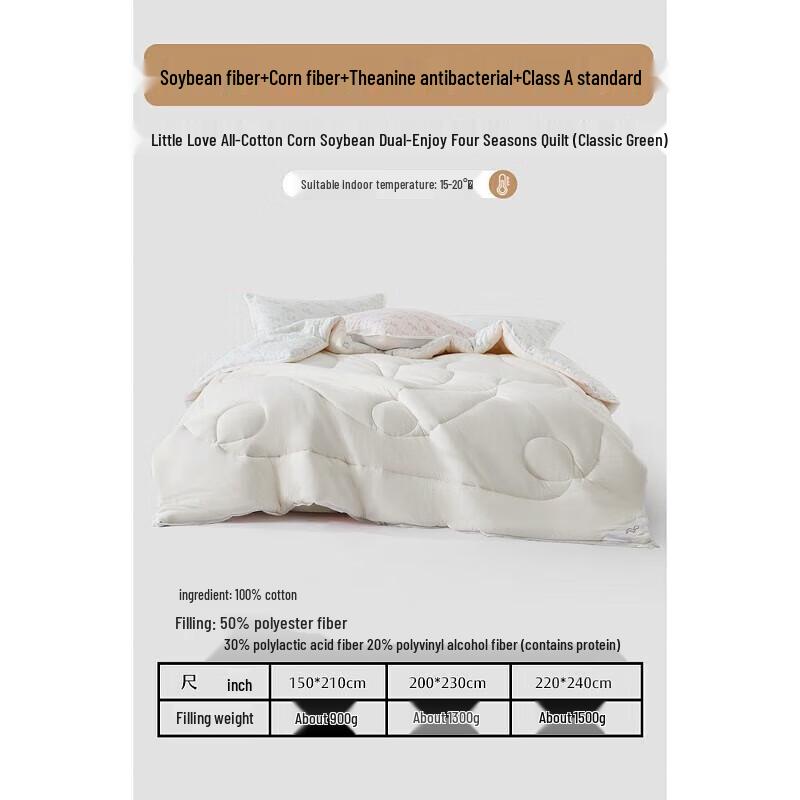 

Mercury Home Textiles Corn Soybean Fiber All-Season Quilt