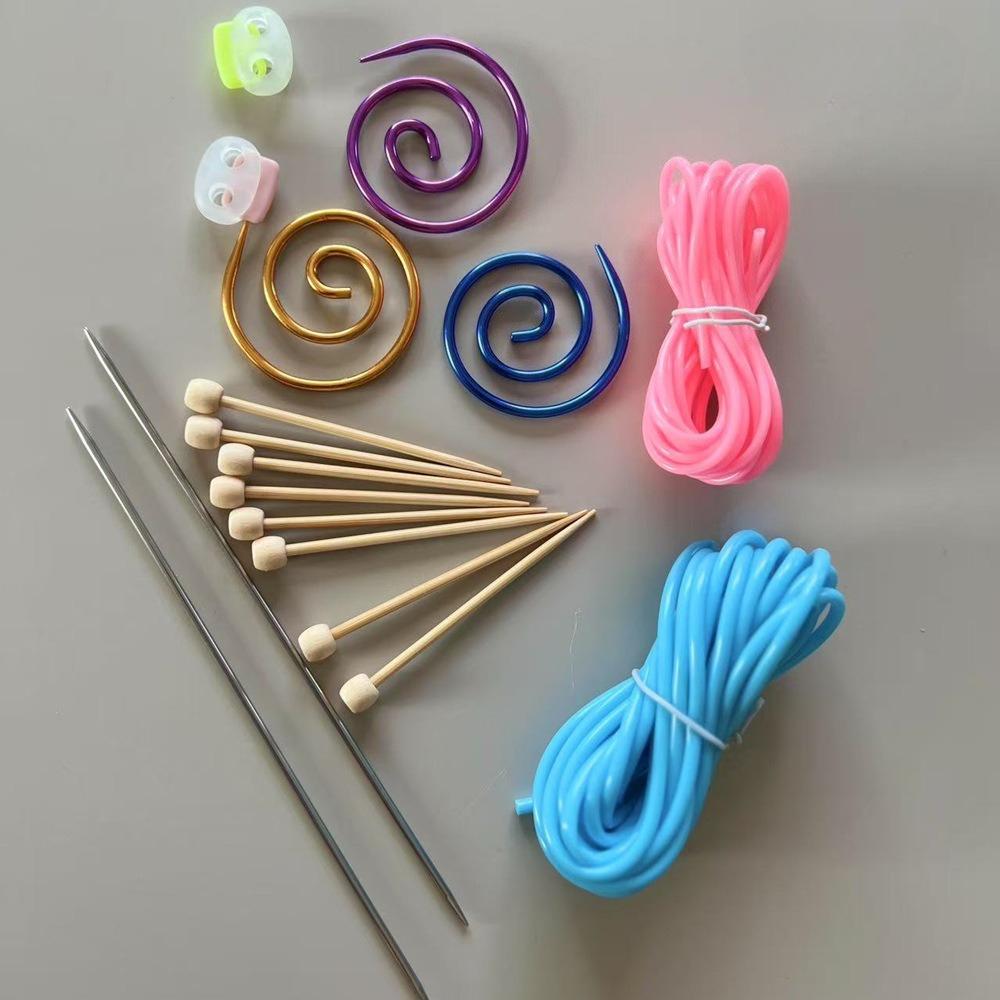 Knitting Tool Set with Anti-Slip Stitch Holders, Circular Needles & Double Pointed Needles for Seamless Knitting Projects