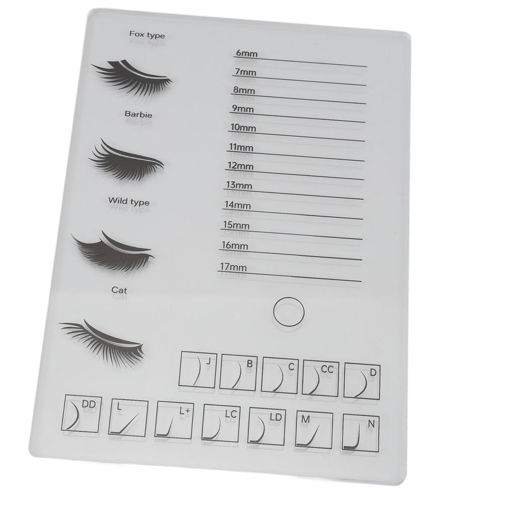 2 in 1 Eyelash Extension Tray 6 To 17mm Acrylic Clearly Marked Professional Eyelash Pallet for Lash