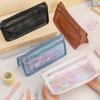 Japanese Style Nylon Storage Bag Portable Mesh Transparent Pencil Case