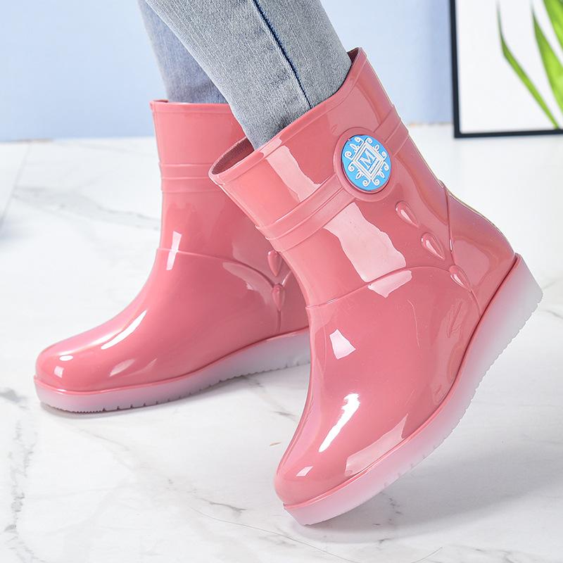 

Work kitchen fashion rain shoes rubber shoes water shoes non-slip treading rubber boots water boots women s autumn and winter waterproof overshoes 37