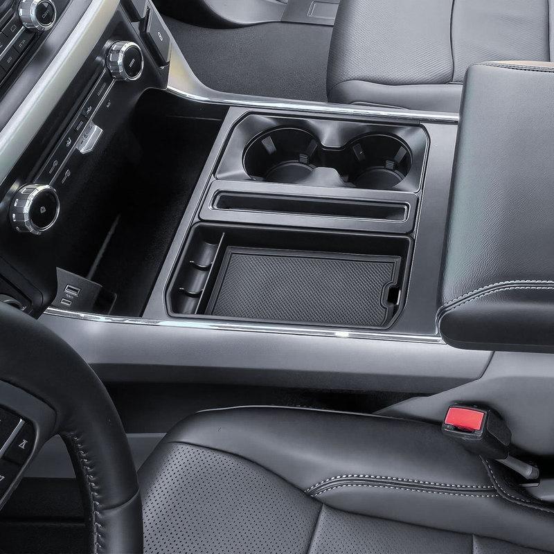 Center Console Gear Shift Hidden Cover Organizer for Ford F150 -2024 2025 Adapter ert Tray Cubby Hidden Cover Storage Box