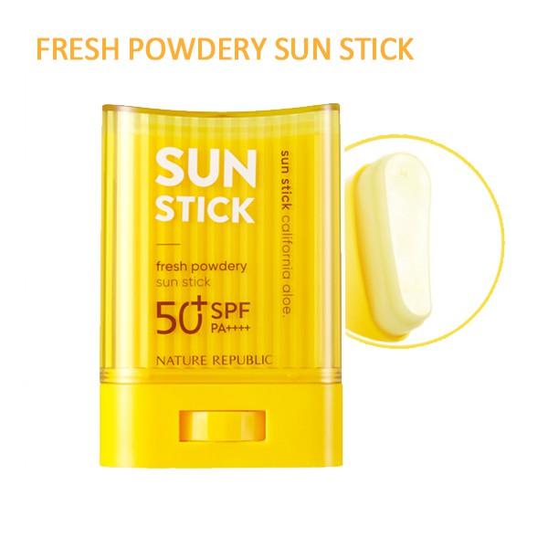 

Nature Republic California Aloe Fresh Пудровый солнцезащитный стик SPF50+ PA++++ 24г