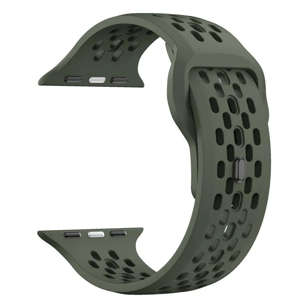 Breathable Silicone Strap for Apple Watch Band 49mm 46mm 45mm 44mm 42 41 40mm Sport Bracelet iWatch Ultra 11 10 9 8 7 6 SE3 Belt