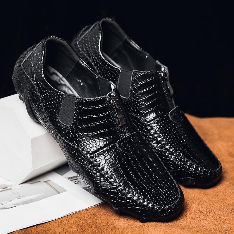 39-46 Mode Herr Casual Läderskor Loafers Moccasins Platt Körskor