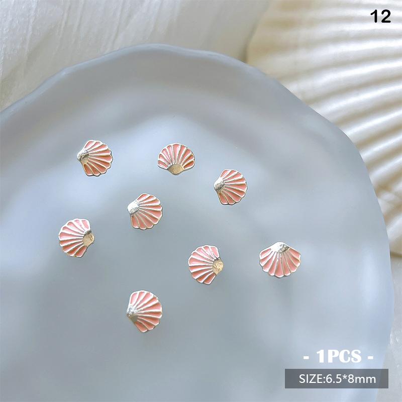 Alloy Pearl Shell Nail Art Supplies Irregular Color Seashell 3D Nail Flakes Seashell Slices Decoration Diy Nail Accessories