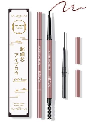 Maveni Eyebrow Pencil with Eyebrow Pencil Persian Resistant To and Sebum Ultra-fine Brush, Long-lasting (Includes Same-Color Refill) Water, Sweat,