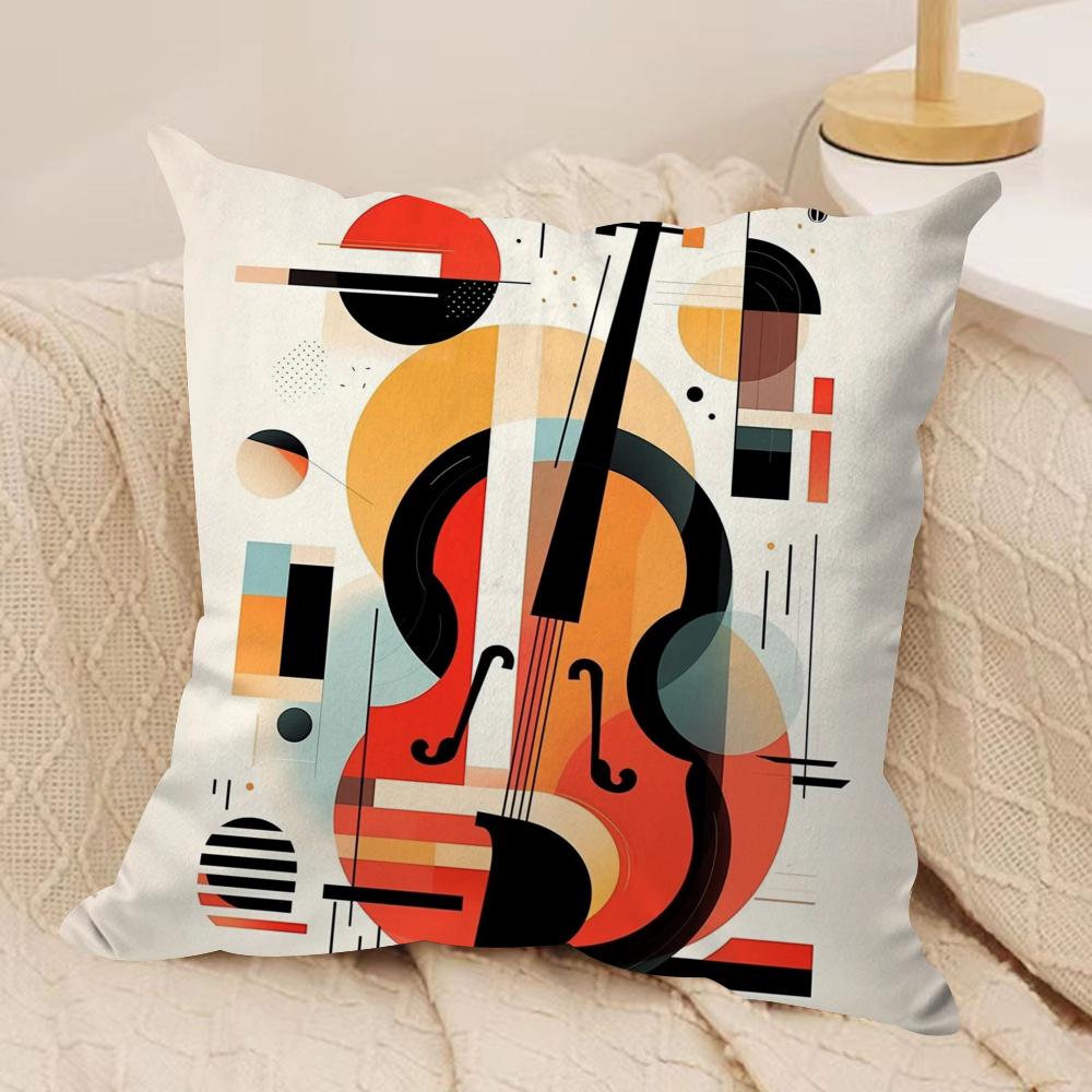 Bauhaus Modern Style Cushion Cover Silky Short Plush Double-Sided Printed Pillow Case for Sofa All Seasons Home Decor Gift