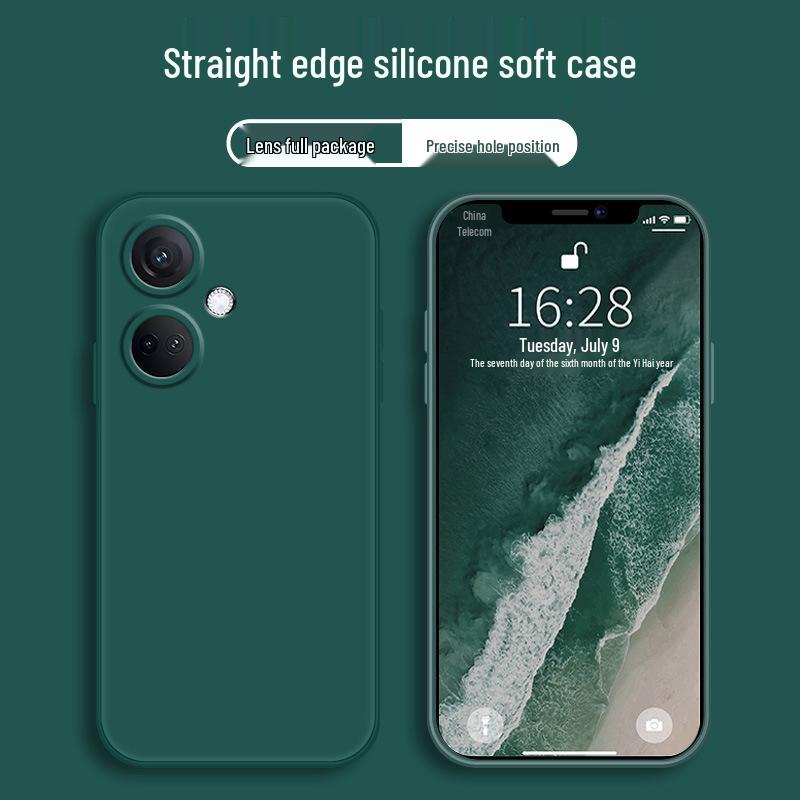 Coque de Protection en Silicone Liquide Oppo K11 - Couverture Complète, Anti-Chute, Unisexe