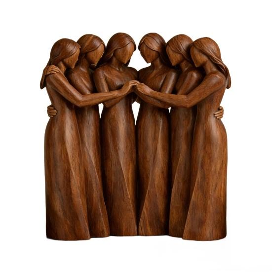 Schwestern an meiner Seite Freundschaftsfigur Harz 5/6 Schwestern Skulptur Beste Freundin Geburtstagsgeschenke für Frauen weiblich