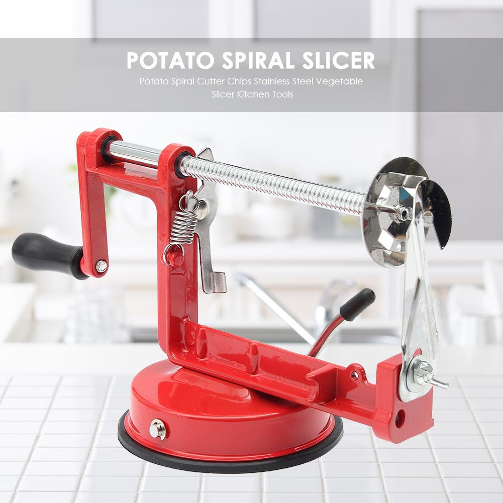 Potato Spiral Cutter Chips Stainless Steel Vegetable Slicer Kitchen Tools