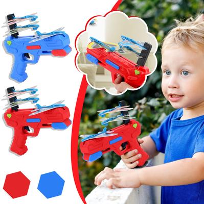 Toy Airplane  Catapult Bubble Airplane Shooting Game Outdoor Toy Birthday Gift