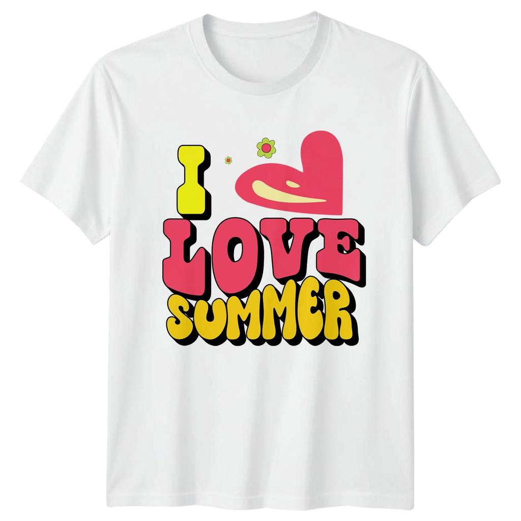 I Love Summer T-Shirt Groovy Retro Seasonal Birthday Gift For Him And Her