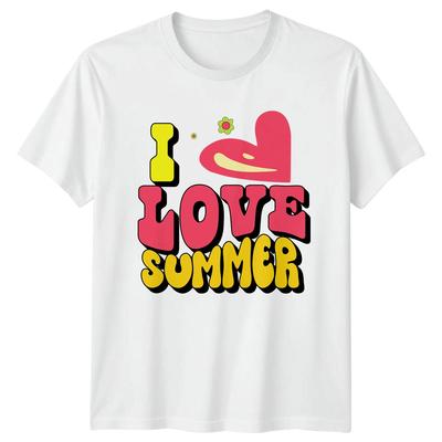 I Love Summer TShirt Groovy Retro Seasonal Birthday Gift For Him And Her
