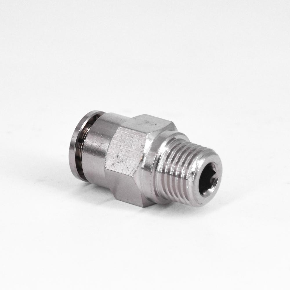 Pneumatik-Steckverbinder M5 1/8" 1/4" 3/8" 1/2" BSPT Außengewinde Vernickeltes Messing Steckverbindung Schnellkupplung Luftanschluss Sanitär